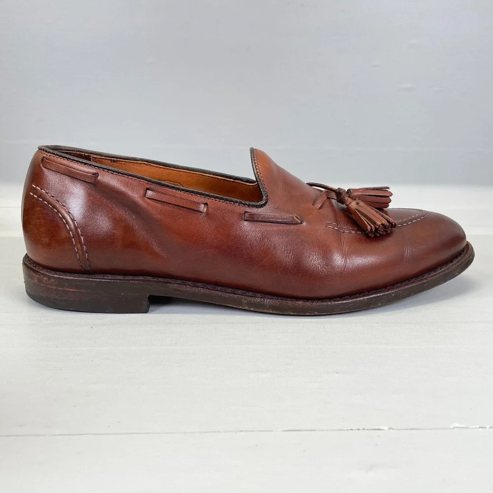 Allen Edmonds Acheson Tassel Loafers Mens Size 9.5 D Brown Leather Dress Shoes